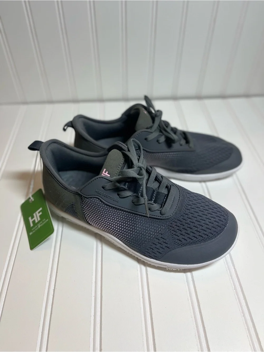Hike Footware Lightweight Black Athletic Lace-Up Sneakers